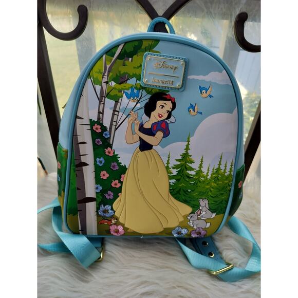 5224) Loungefly Disney Snow White and Seven Dwarfs Forest Animal Mini Backpack main image 11